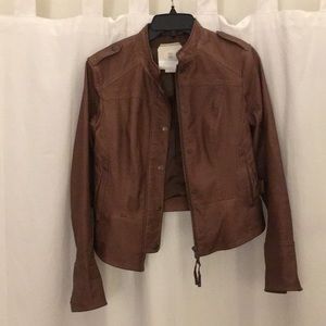 Vegan leather Anthropologie jacket